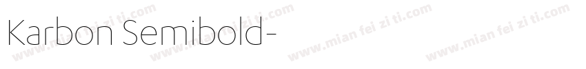 Karbon Semibold字体转换